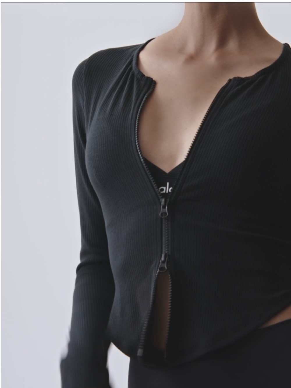 Alo yoga Ribbed Stardust Long Sleeve zip up